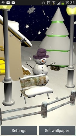 Snowfall 3D Android Wallpaper Image 1