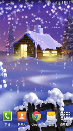 Christmas Snow Android Wallpaper Image 2