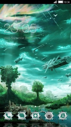 Alien Land CLauncher Android Theme Image 1