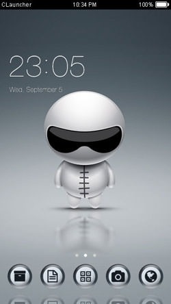 Cute Robot CLauncher Android Theme Image 1