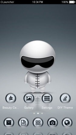 Cute Robot CLauncher Android Theme Image 2