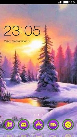 Violet Winter CLauncher Android Theme Image 1