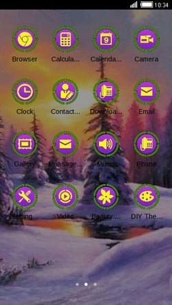 Violet Winter CLauncher Android Theme Image 2