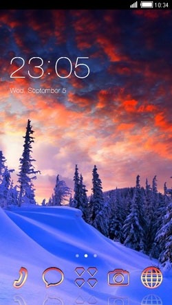 Night Of Winter CLauncher Android Theme Image 1