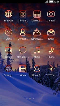 Night Of Winter CLauncher Android Theme Image 2