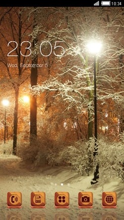 Winter Evening CLauncher Android Theme Image 1