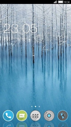 Winter Leaf CLauncher Android Theme Image 1