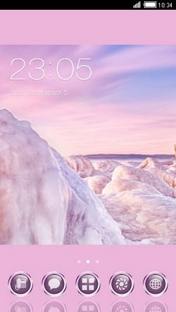 Winter Rose CLauncher Android Theme Image 1
