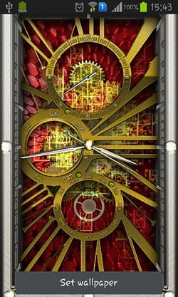 Gold Clock Android Wallpaper Image 1