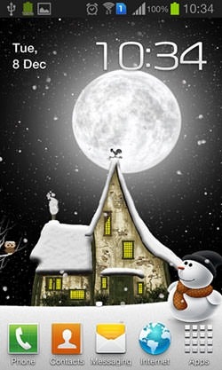 Winter Night Android Wallpaper Image 1