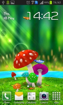 Mushrooms 3D Android Wallpaper Image 1