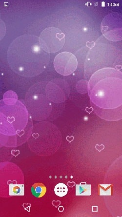 Purple Hearts Android Wallpaper Image 1