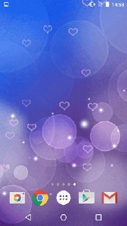 Purple Hearts Android Wallpaper Image 2