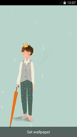 Rainy Romance Android Wallpaper Image 1