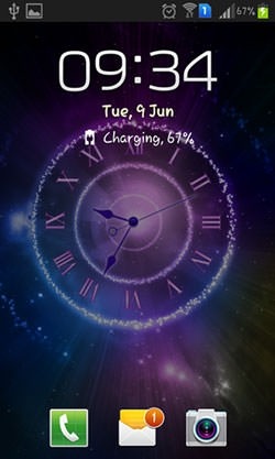 Shining Clock Android Wallpaper Image 2
