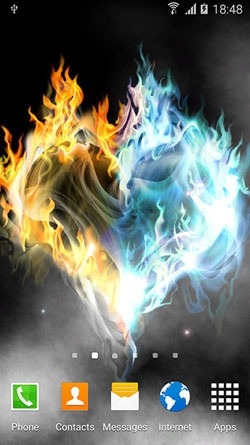 Fire And Ice Android Wallpaper Image 2