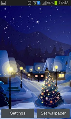 Christmas Night Android Wallpaper Image 1
