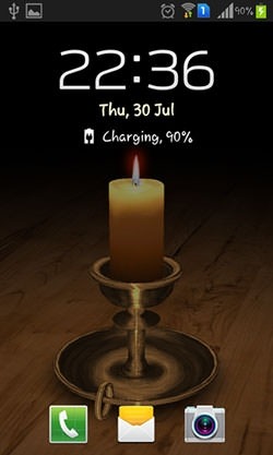 Melting Candle 3D Android Wallpaper Image 2