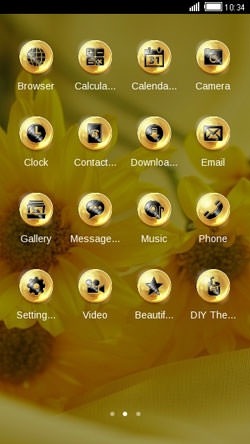Yellow New Year CLauncher Android Theme Image 2