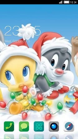 Baby Loony Chirismas CLauncher Android Theme Image 1