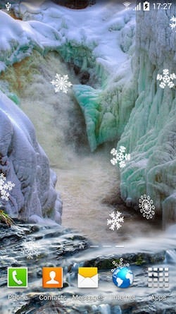 Frozen Waterfalls Android Wallpaper Image 1