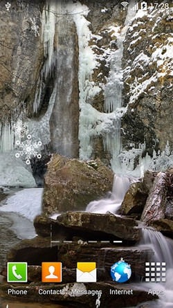 Frozen Waterfalls Android Wallpaper Image 2