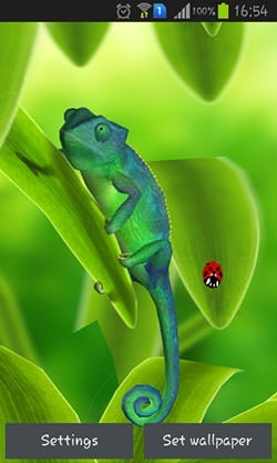 Chameleon 3D Android Wallpaper Image 1