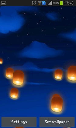 Sky Lanterns Android Wallpaper Image 1