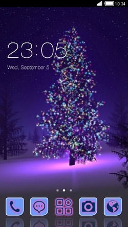 Purple Christmas CLauncher Android Theme Image 1