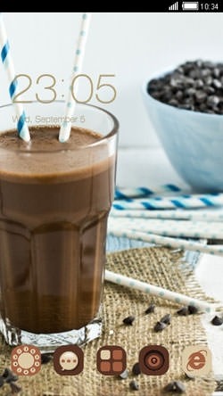 Chocolate Shake CLauncher Android Theme Image 1