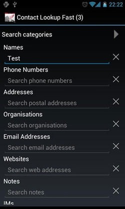 Contact Lookup Fast Android Application Image 1