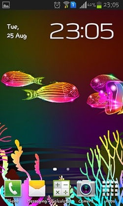 Neon Fish Android Wallpaper Image 1