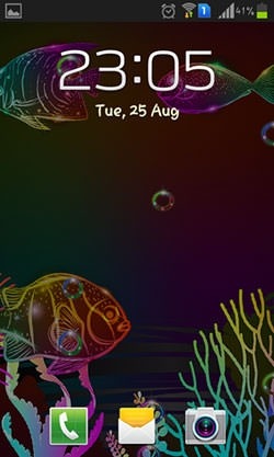 Neon Fish Android Wallpaper Image 2