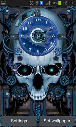 Steampunk Clock Android Wallpaper Image 2