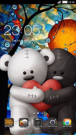 Teddy In Love CLauncher Android Theme Image 1