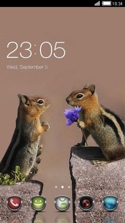 Love Of Squirrels CLauncher Android Theme Image 1