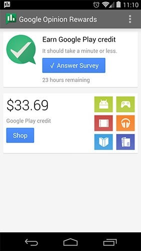 Google Opinion Rewards Android Application Image 1