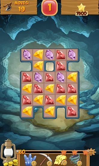 Crazy Gold Miner Story. Ultimate Gold Rush: Match 3 Android Game Image 1