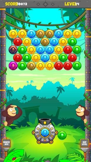 Jungle Monkey Bubble Shooter Android Game Image 1