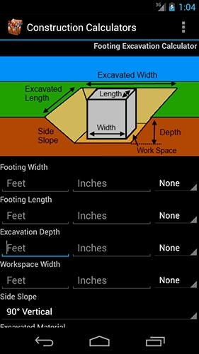 Handy Construction Calculators Android Application Image 1