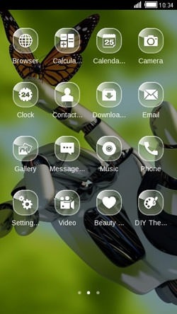 Butterfly In Hand CLauncher Android Theme Image 2