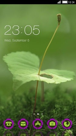 Green Plant CLauncher Android Theme Image 1