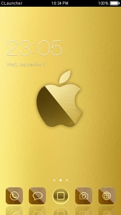 Iphone Gold CLauncher Android Theme Image 1