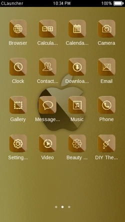 Iphone Gold CLauncher Android Theme Image 2
