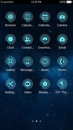 Starry Night CLauncher Android Theme Image 2