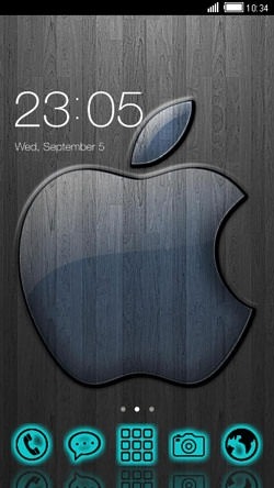 Apple Glass CLauncher Android Theme Image 1