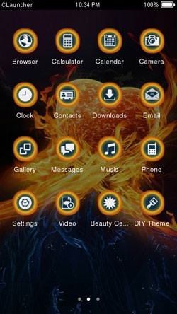 Heart On Fire CLauncher Android Theme Image 2