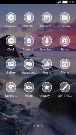Sunset Beach CLauncher Android Theme Image 2