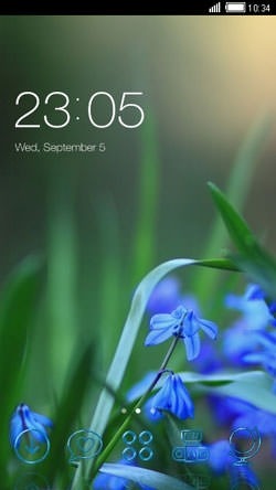 Blue Line CLauncher Android Theme Image 1