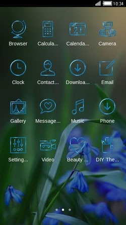 Blue Line CLauncher Android Theme Image 2